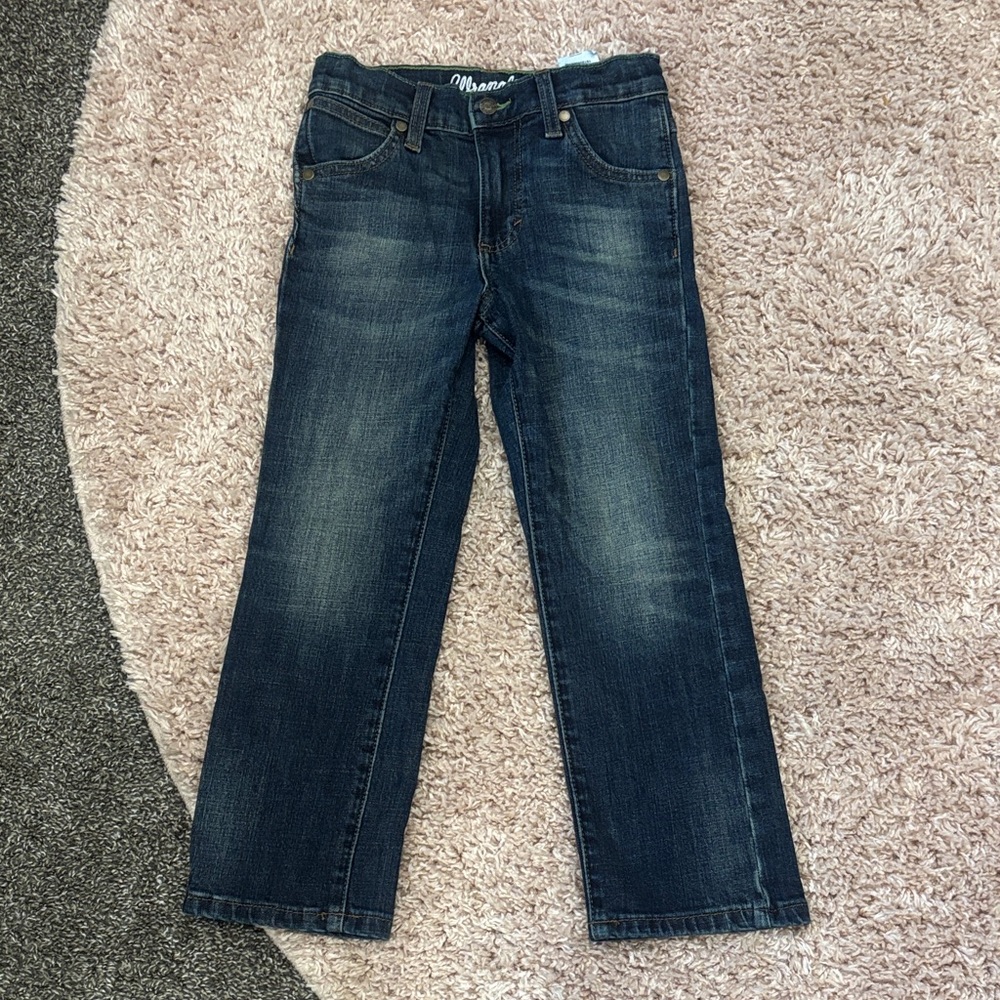 Boys Wrangler Dark Blue Straight-Leg Jeans